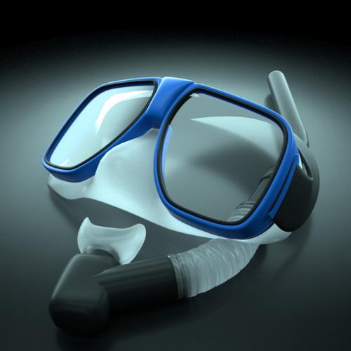 Snorkel and Scuba Mask [rigged] preview image
